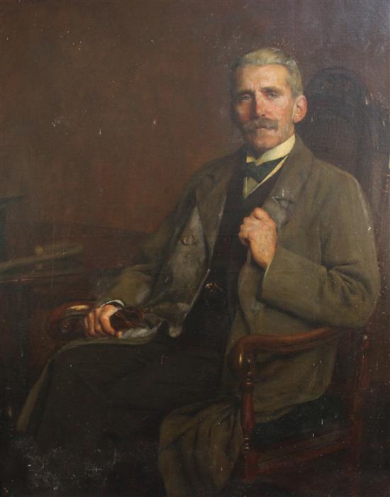 Herbert A. Olivier (1861-1952) Portrait of F. W. Pyman 49 x 39in.